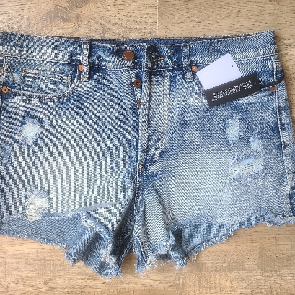 NWT Blank NYC Denim shorts button fly size 30